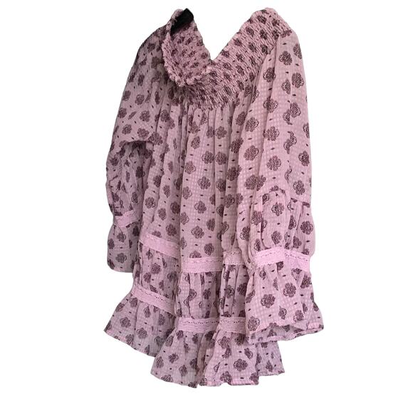 EYESHADOW LONG SLEEVE PULL-OVER BLOUSE, JUNIORS/WOMENS L, LIGHT & DARK PURPLE - Picture 4 of 11